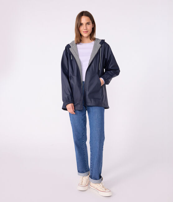 Impermeabile corto da donna blu SMOKING