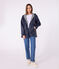 Impermeabile corto da donna blu SMOKING