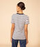 T-shirt L'ICONIQUE girocollo in cotone Donna bianco MARSHMALLOW/blu SMOKING