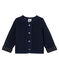 Cardigan bebè femmina in tubique trapuntato blu SMOKING CN