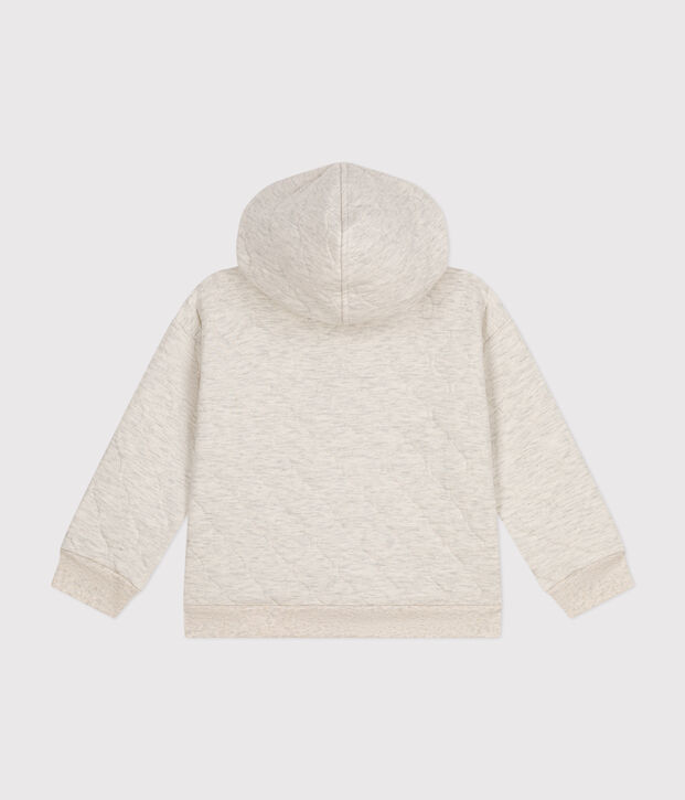 Felpa con zip e cappuccio in tubique trapuntato bambino unisex MONTELIMAR CHINE