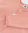 Tutina pigiama millerighe di cotone per neonati rosa BRANDY/bianco MARSHMALLOW