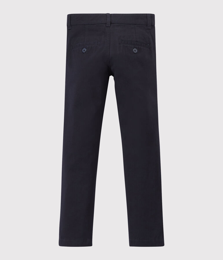 Pantaloni slim bambino in gabardine blu
