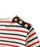 Marinière donna tricolore in jersey pesante beige COQUILLE/blu SMOKING/ TERKUIT