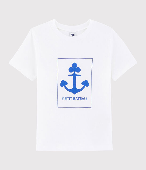 T-shirt serigrafata bambino bianco