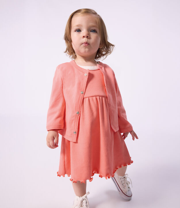 Cardigan in cotone tinta unita neonato FLAMAND