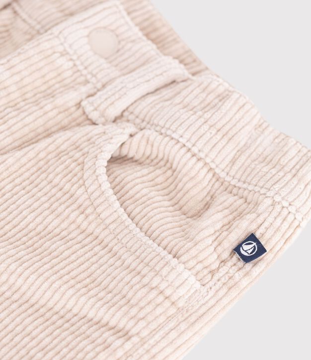 Pantaloni a gamba ampia in velluto bambino GESSO