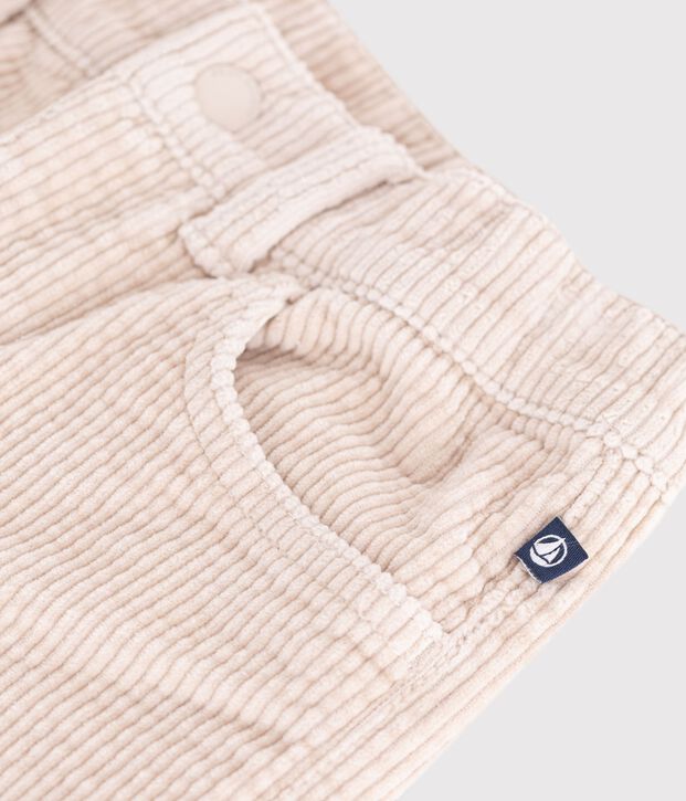 Pantaloni a gamba ampia in velluto bambino GESSO