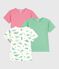 Set di 3 T-shirt bambino a maniche corte in cotone con dinosauri variante 1