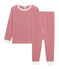Pigiama bambino a costine rosso TERKUIT/bianco MARSHMALLOW