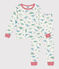 Pigiama in cotone con dinosauri stampati bambino bianco MARSHMALLOW/bianco MULTICO