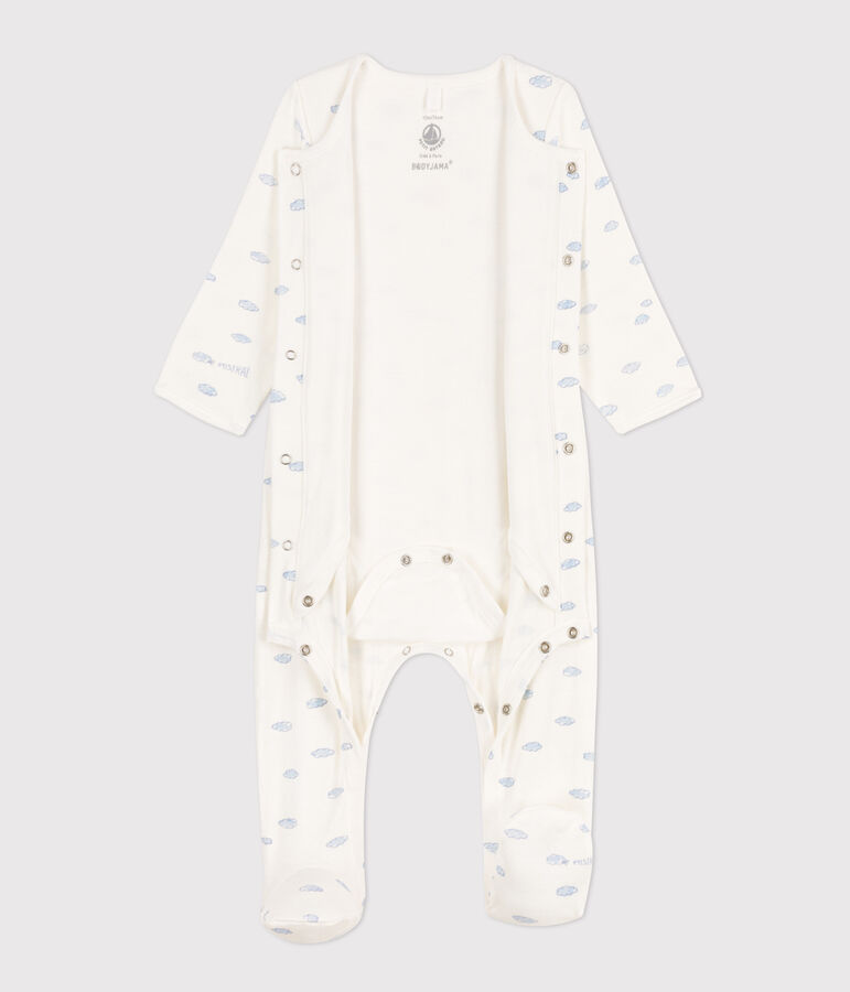 Bodyjama nuvole in tubique bianco/multicolore