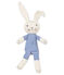 Coudou coniglietto sonaglio bebè unisex blu SMOKING/bianco MARSHMALLOW