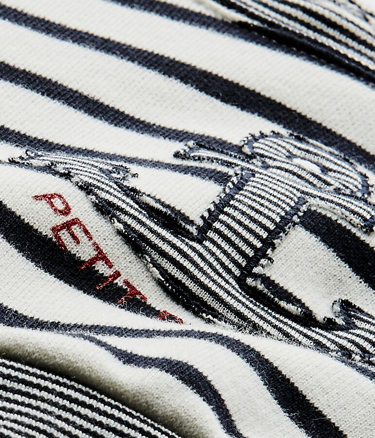 Felpa beb&eacute; bambino a righe marini&egrave;res bianco/blu