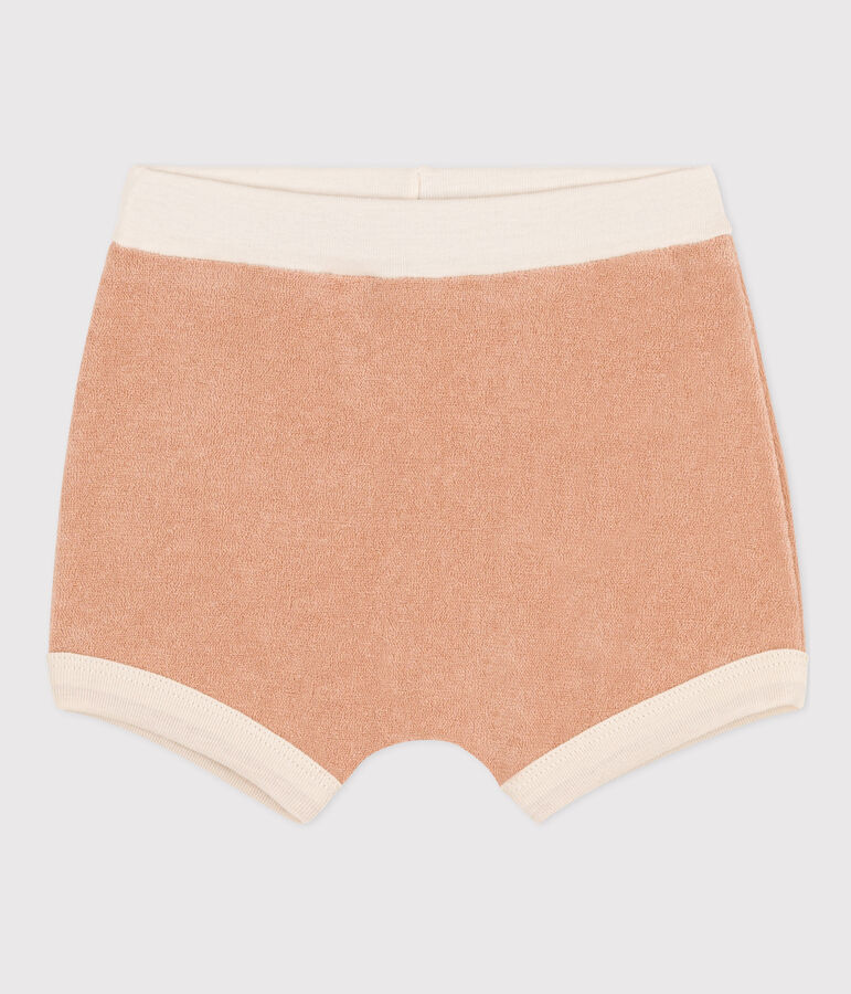 Shorts  beb&egrave; in spugna bouclette beige