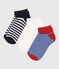 3 PAIA DI CALZE PER BAMBINI IN COTONE A RIGHE multicolore