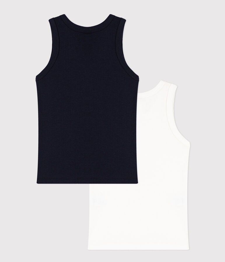 Confezione da 2 canottiere bambino in cotone multicolore