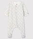 Body-pigiama con stampe a fiori bimba in velluto