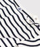 T-shirt a righe a maniche corte in cotone bambina bianco MARSHMALLOW/blu SMOKING