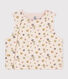 CARDIGAN SENZA MANICHE DOUBLE-FACE IN COTONE NEONATO