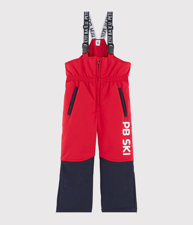 Pantaloni da sci ragazzo/ragazza rosso/blu