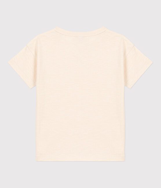 T-shirt  maniche corte in cotone bambino ecru AVALANCHE