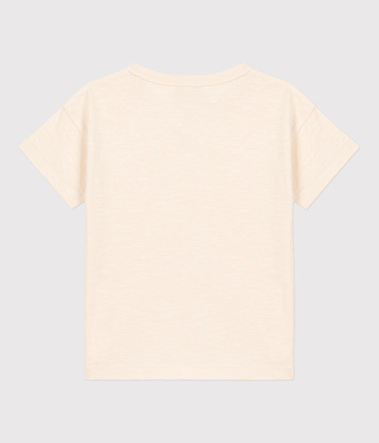 T-shirt  maniche corte in cotone bambino ecru AVALANCHE