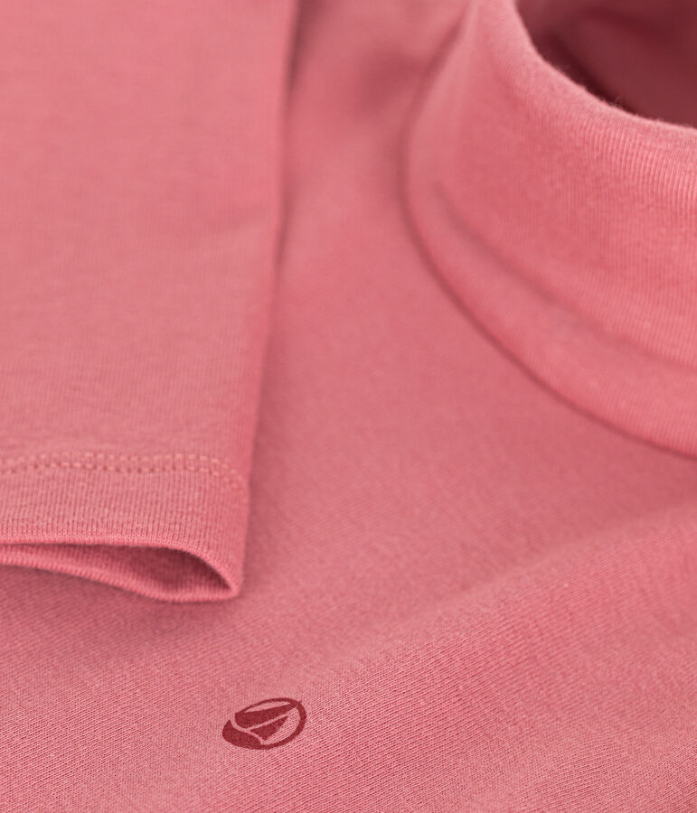 Dolcevita in cotone bambina/bambino rosa ROSEWOOD