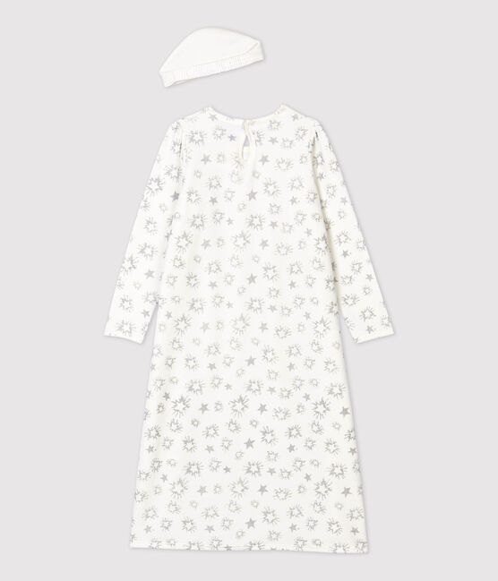 Camicia da notte bambina fantasia principessa in ciniglia bianco MARSHMALLOW/grigio ARGENT
