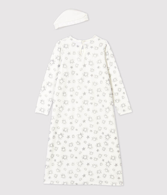 Camicia da notte bambina fantasia principessa in ciniglia bianco MARSHMALLOW/grigio ARGENT