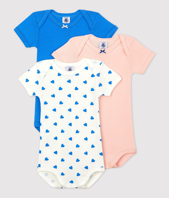 Confezione da 3 body con cuori a manica corta variante 1