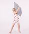 Pigiama corto bambina in cotone motivo cuore bianco MARSHMALLOW/rosso TERKUIT