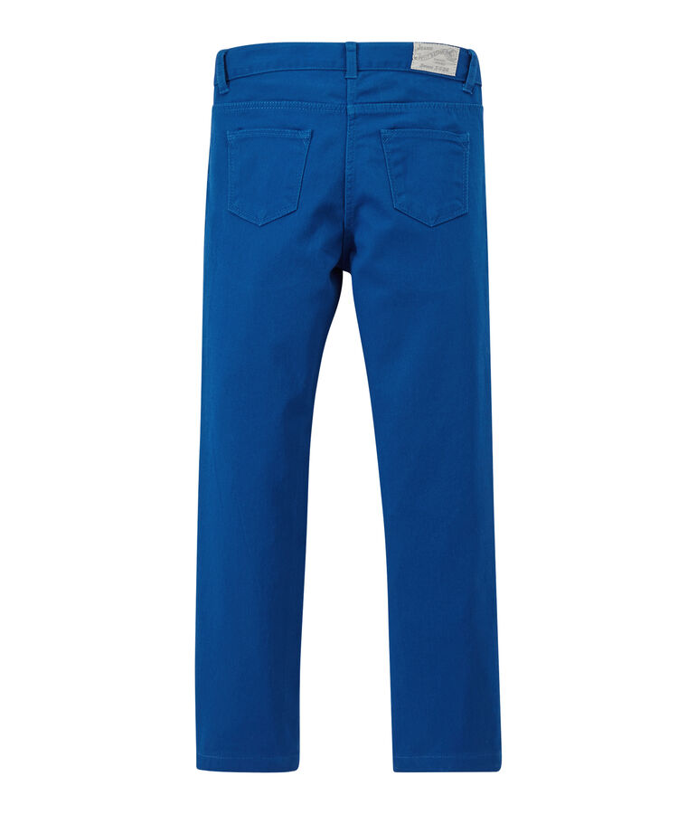 Pantalone bambina in jeans colorato blu
