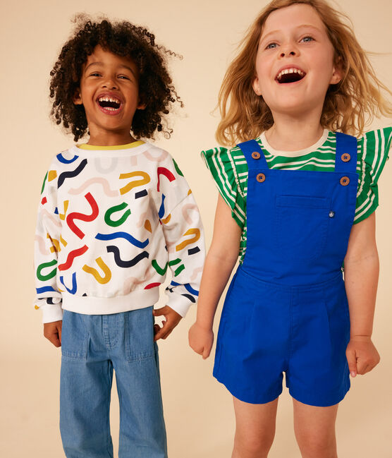 T-shirt bambina in jersey leggero a righe PRADO/ AVALANCHE