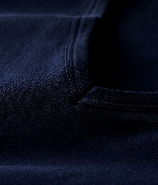 T-shirt L'ICONIQUE scollo a V in cotone donna blu SMOKING