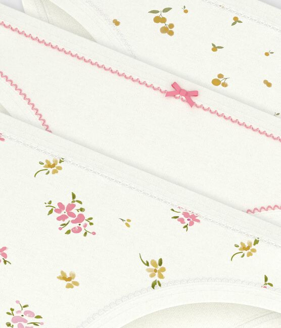 Set di slip in cotone con stampa a fiori bambina variante 1
