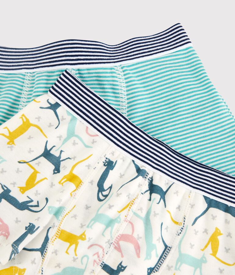 Confezione di 2 boxer bambino in cotone e Lyocell multicolore