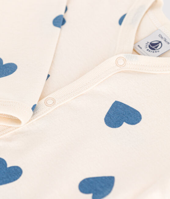 Pigiama senza piedini in cotone con stampa neonato blu AVALANCHE/ BEACH