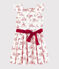 Abito a manica corta in popeline bambina bianco MARSHMALLOW/rosso TERKUIT