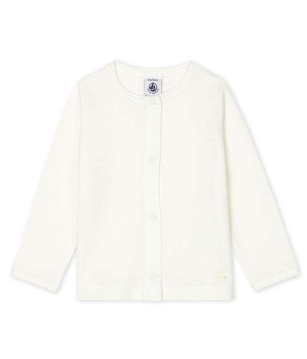 Cardigan leggero beb&egrave; femmina bianco