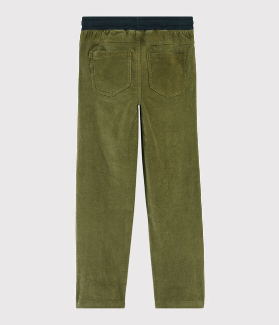 Pantaloni in velluto bambino verde MILITARY