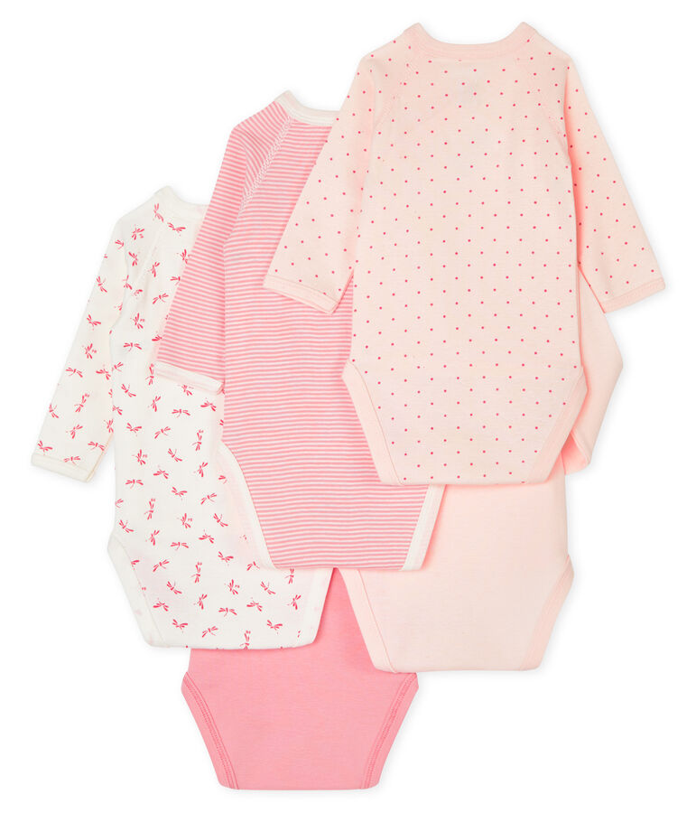 Confezione da 5 body nascita manica lunga beb&egrave; multicolore