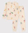 Pigiama fosforescente unisex in cotone bianco AVALANCHE/ MULTICO