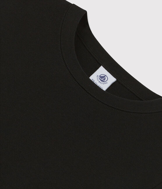 T-shirt girocollo iconica in cotone Donna nero NOIR