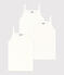 Confezione da 3 canottiere bambina con spalline in cotone a cuoricini  variante 1