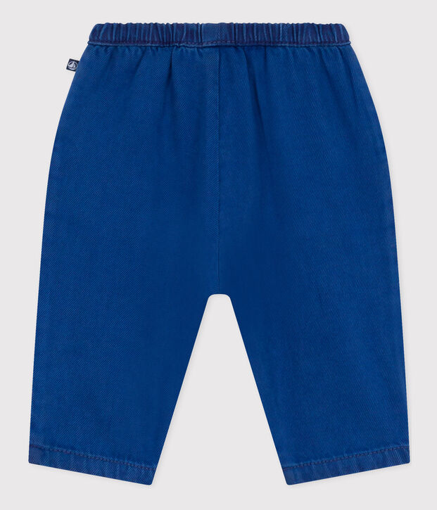 Pantaloni in cotone lyocell per beb&egrave; blu