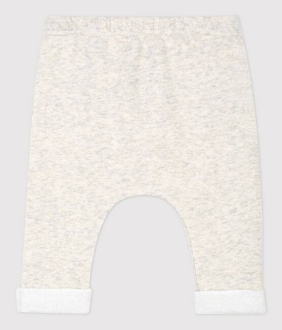 Pantalone bebè grigio chiné in jersey di cotone biologico beige MONTELIMAR CHINE