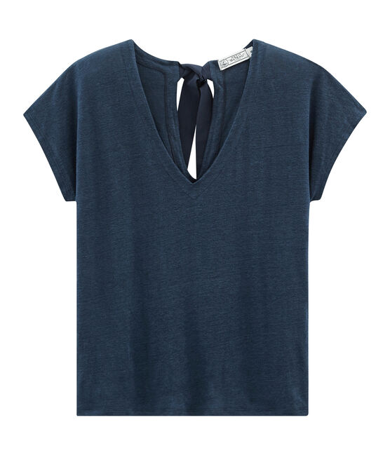 T-shirt maniche corte donna in lino HADDOCK