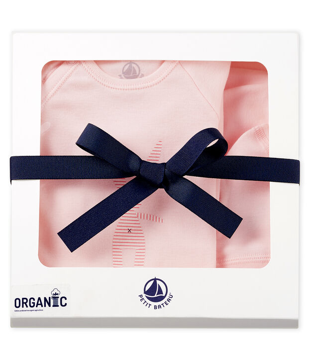 Scatola regalo nascita a costine multicolore