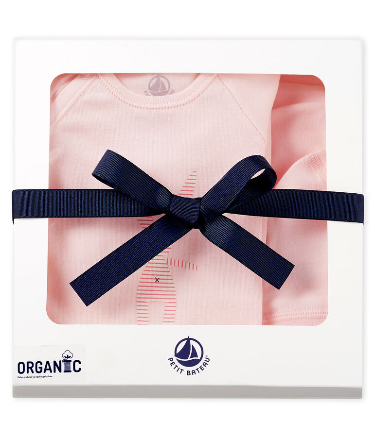 Scatola regalo nascita a costine multicolore